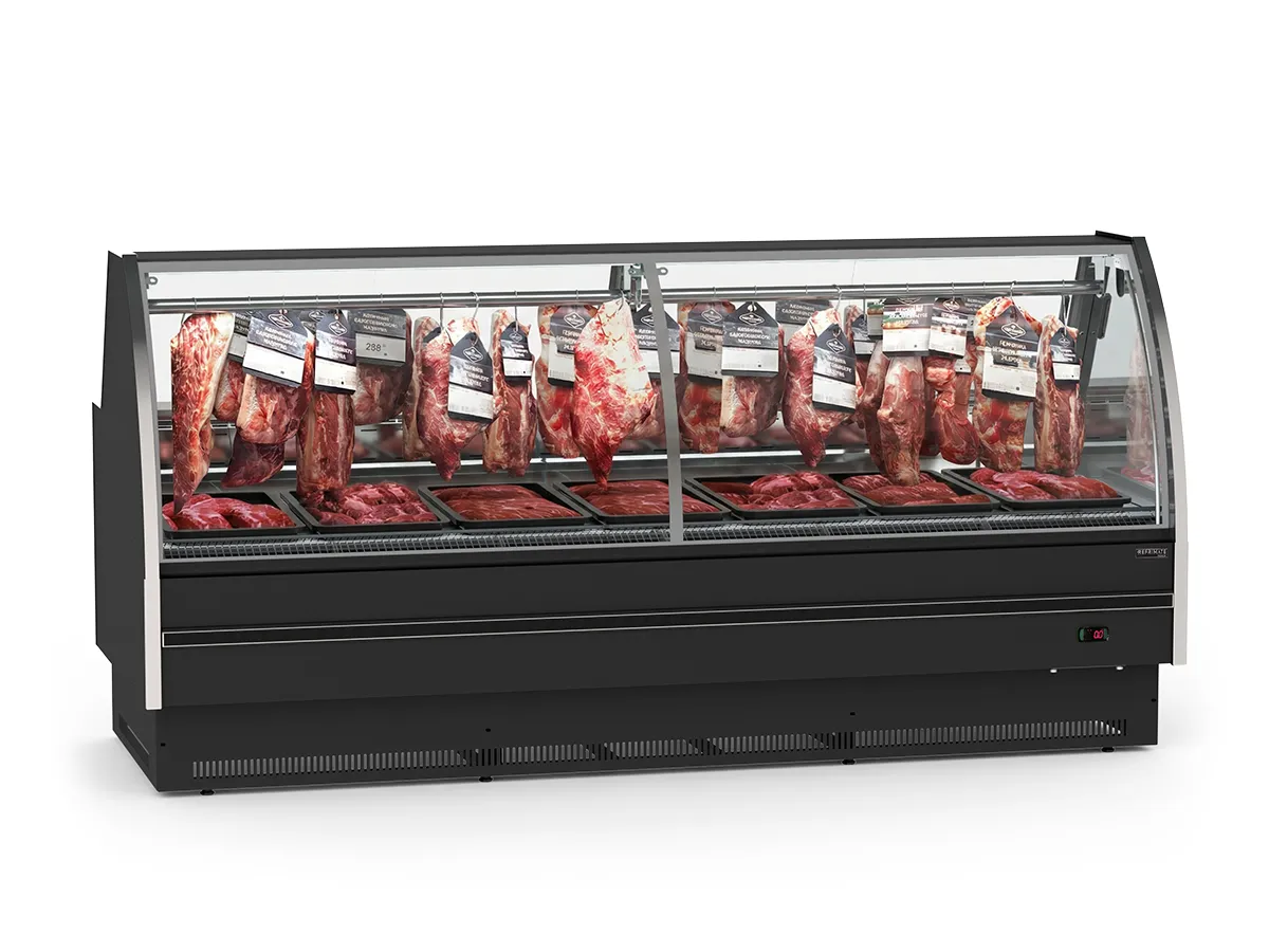 Expositor para Açougue Premium com Vidro Curvo Refrimate