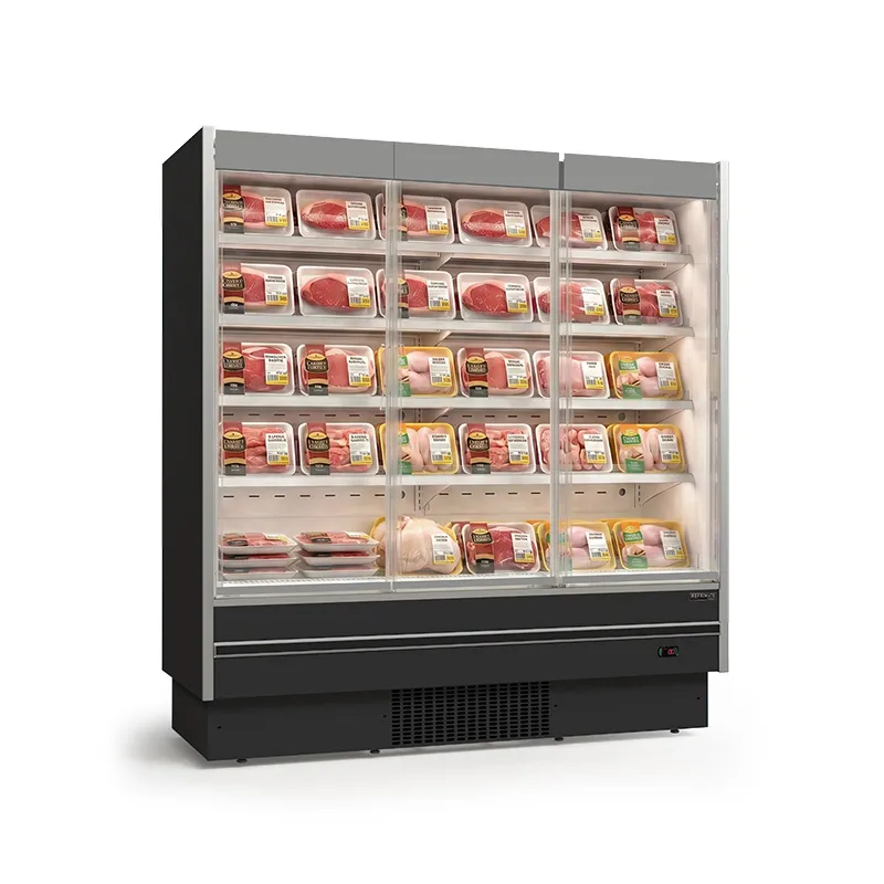 Expositor Vertical Extra Frio com Máquina Acoplada Refrimate — 3 Portas