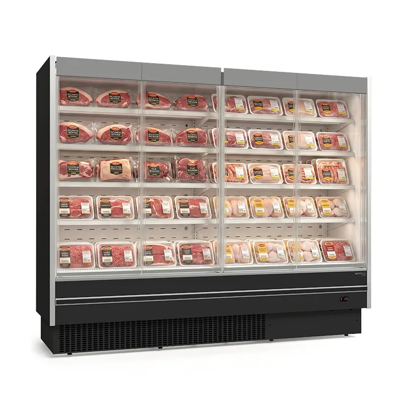 Expositor Vertical Extra Frio com Máquina Acoplada Refrimate — 4 Portas
