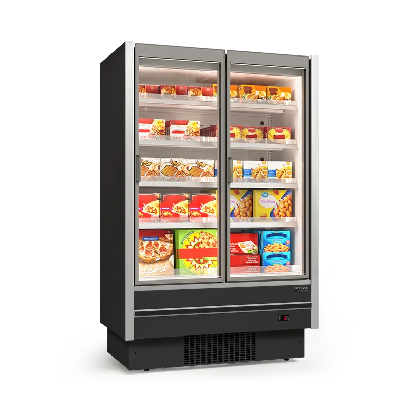 Expositor Vertical para Congelados com Máquina Acoplada Refrimate — 2 Portas
