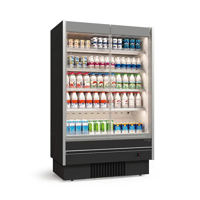 Expositor Vertical para Resfriados com Máquina Acoplada Refrimate — 2 Portas