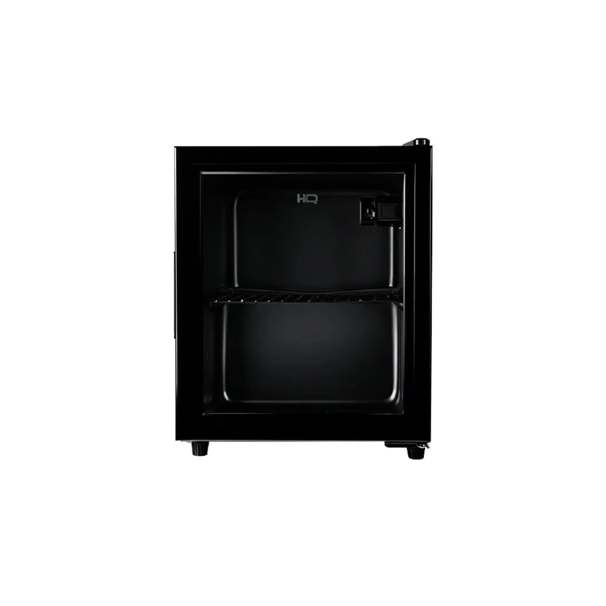 Frigobar Expositor HQ 50L Porta de Vidro Duplo Full Black com Luz Interna e Termostato