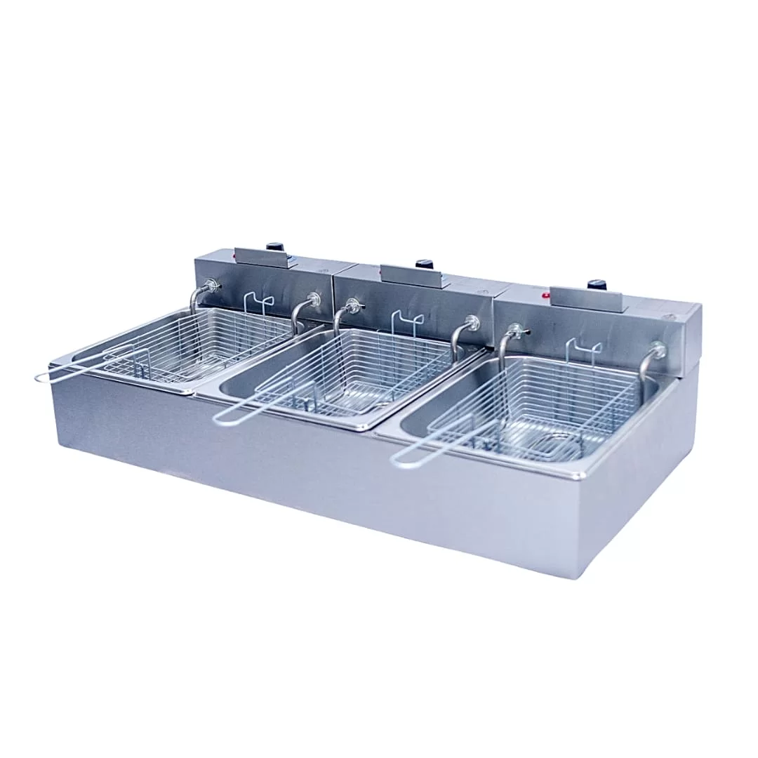 FRITADEIRA ELETRICA 3 CUBAS 220V
